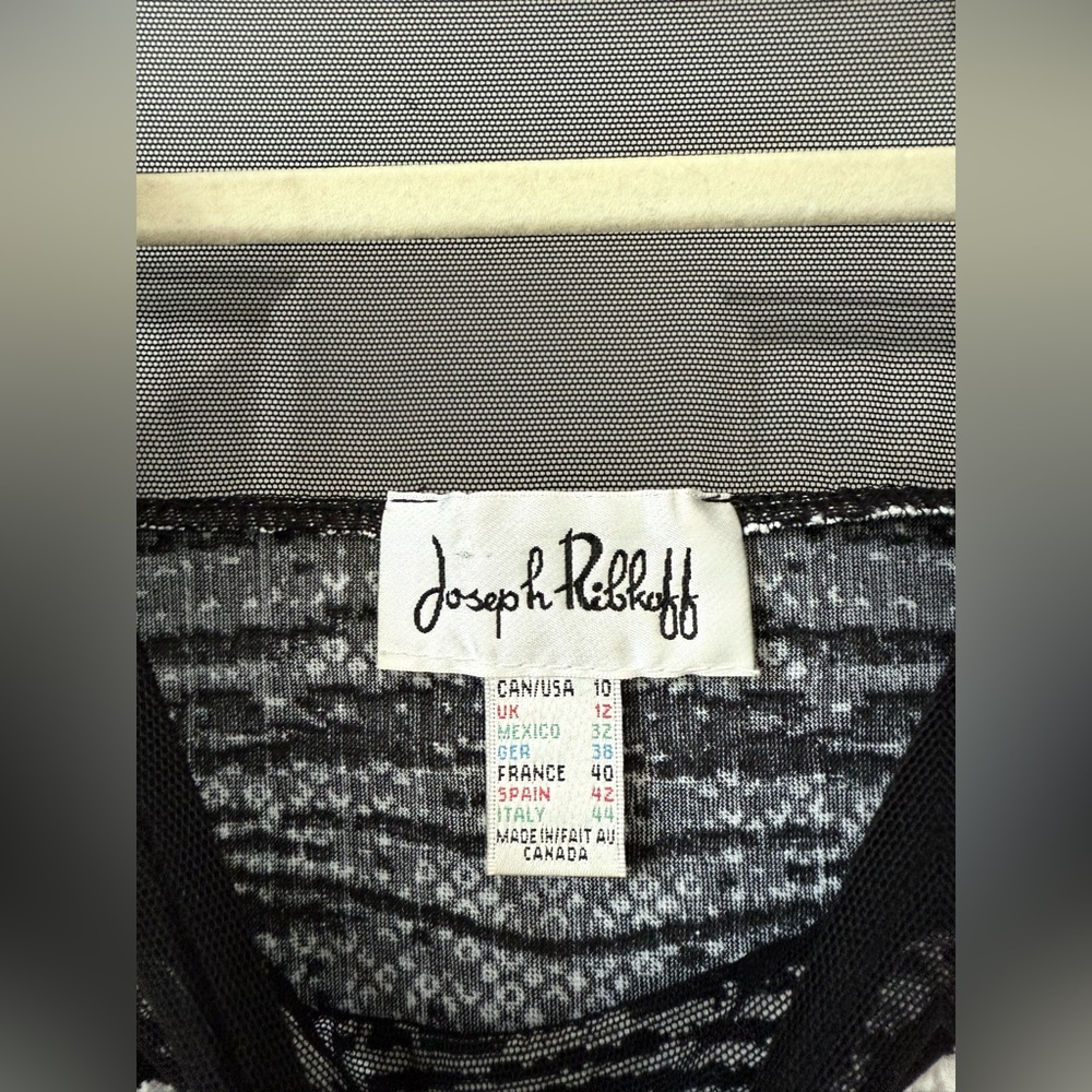 Joseph Ribkoff Monochrome Patterned Mini Dress - Picture 2 of 3